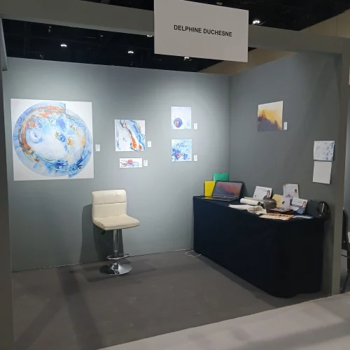 Stand delphine duchesne painter - Salon Maïssane design Abu Dhabi