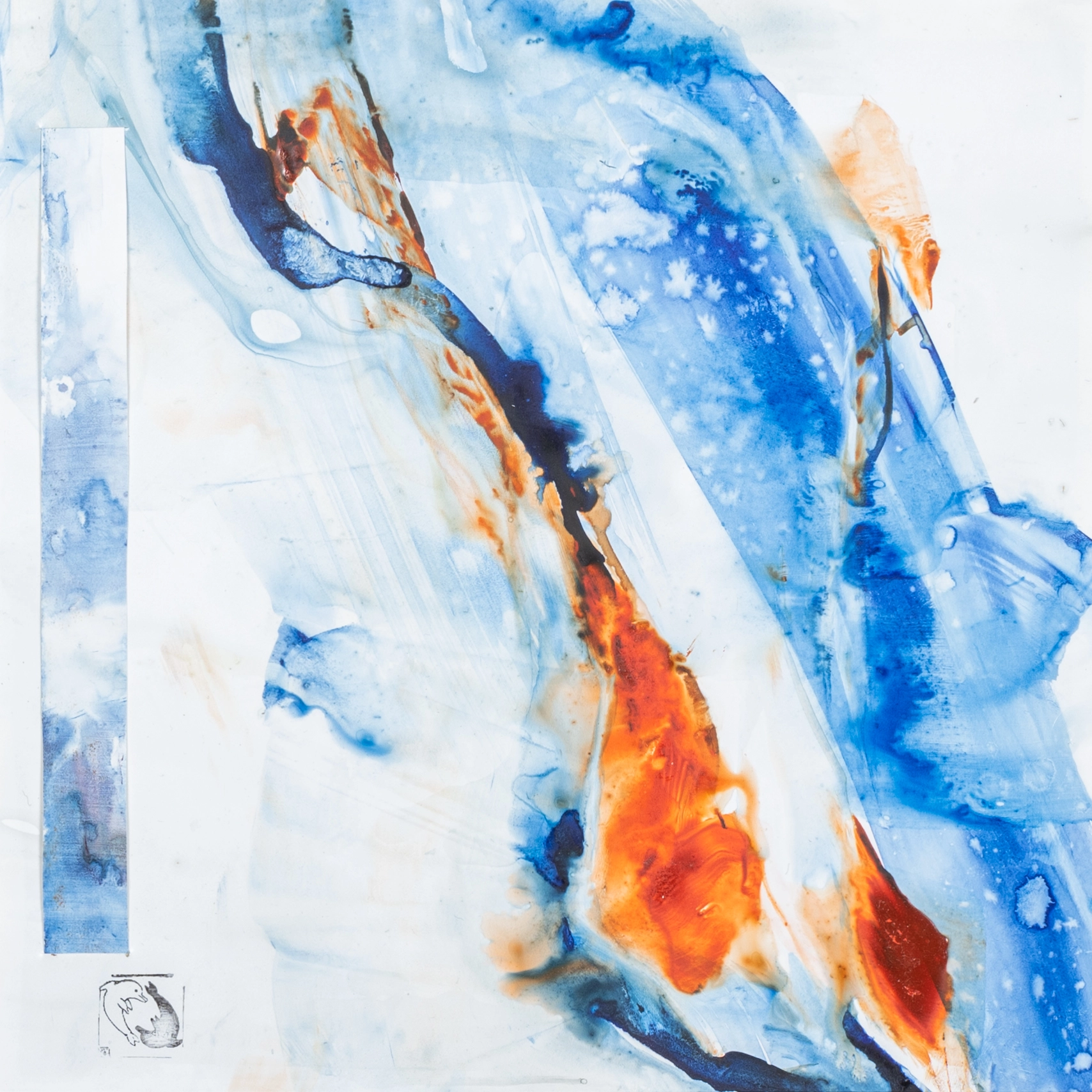 A LA CROISEE DES CHEMINS Série bleue LA VIE Techniques mixtes sur papier minéral