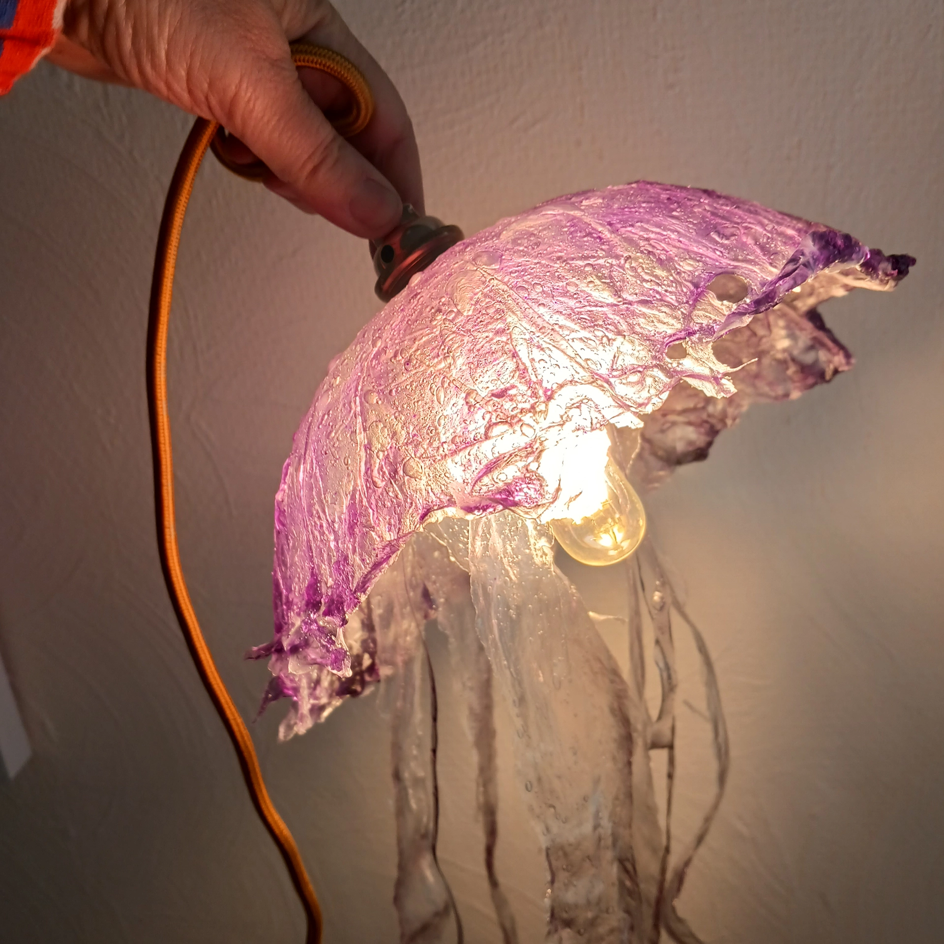 méduse violette lampe