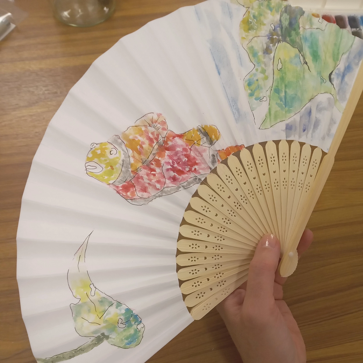 Eventail atelier aquarelle groupe