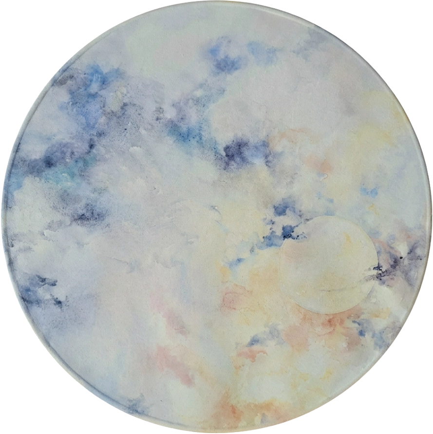 Croire à la lune 50 cm Croire à la lune, Delpheis, peinture japonaise